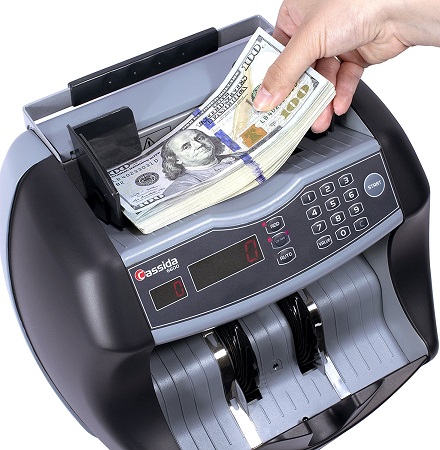 6 compartment Holds All Types of US Coins Coin Counter Sorter Money Tray